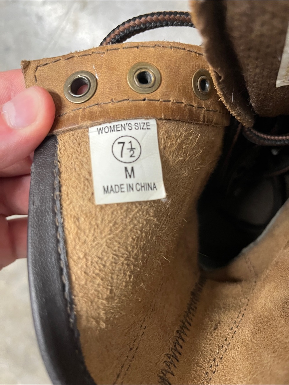 Steel toe tan Leather Lace-Up Work Boots - Picture 6 of 8